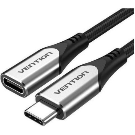 Vention Cotton Braided Type-c 3.1 Extension Cable 0.5m Gray (Tabhd) (Ventabhd)