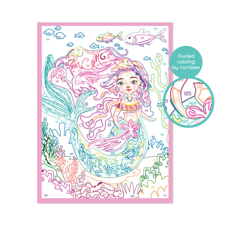 HappiHobbi Paint By Numbers Mythical Mermaid Για 7+ Ετών