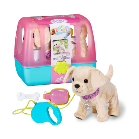 Zapf Creation: Baby Born - Lucky, Interactive pet Puppy With Carry box (835869)