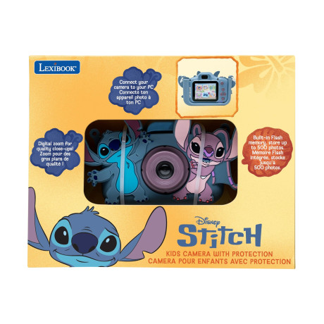 Lexibook Digital Camera With Silicon Pouch: Kids Camera With Stitch Protection (25.dj078d)