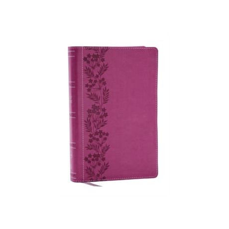 Nkjv Personal Size Large Print Bible With 43,000 Cross References, Pink Leathersoft, red Letter, Comfort Print
