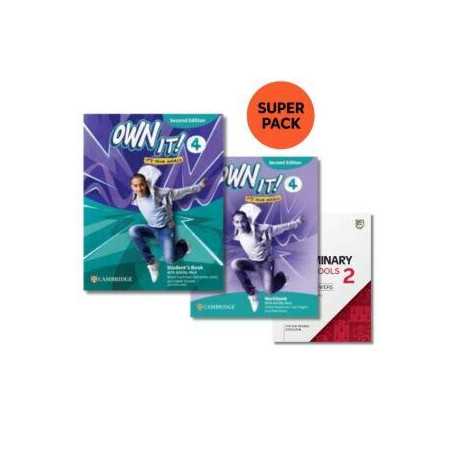 Own it! 4 Super Pack 2 (Student's Book + Workbook + Preliminary for Schools 2 + Wordlist) 2nd. Edition