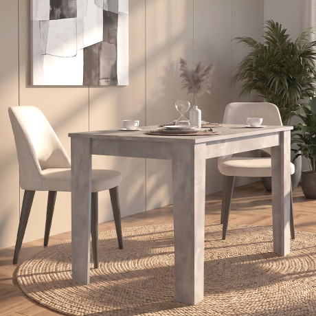 Τραπέζι Darlen Megapap Χρώμα Γκρι Σκυροδέματος 125x72x74εκ.