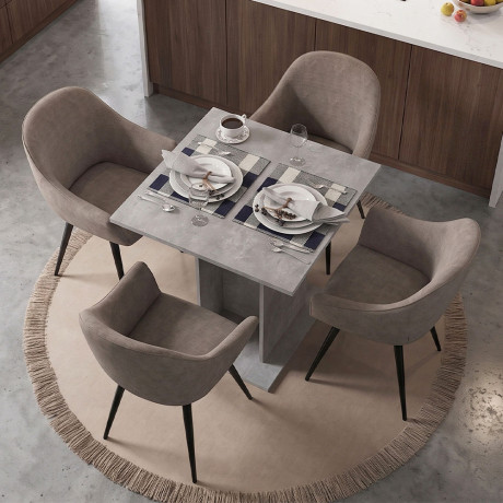 Τραπέζι Allos Megapap Χρώμα Γκρι Σκυροδέματος 75x75x77εκ.