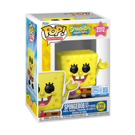Funko Pop! Animation: Spongebob Squarepants - Spongebob With Pretty Patties (Glows in the Dark) (Special Edition) #2312 Vinyl Figure