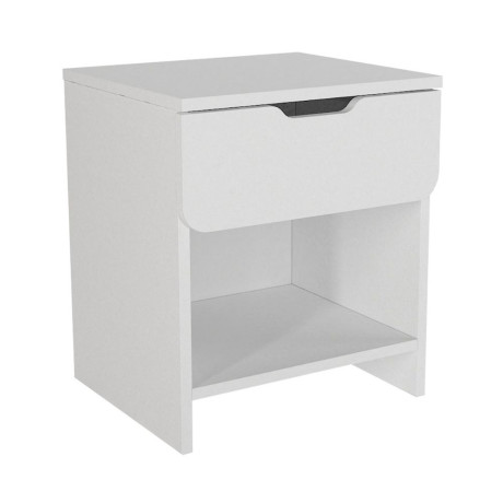 Κομοδίνο Mida Megapap Χρώμα Λευκό 45x40x52εκ.