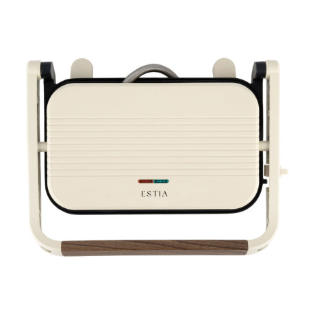 Estia Τοστιερα Pure Cream 2 Θεσεων 1300w με Αντικολλητικες Πλακες Κρεμ