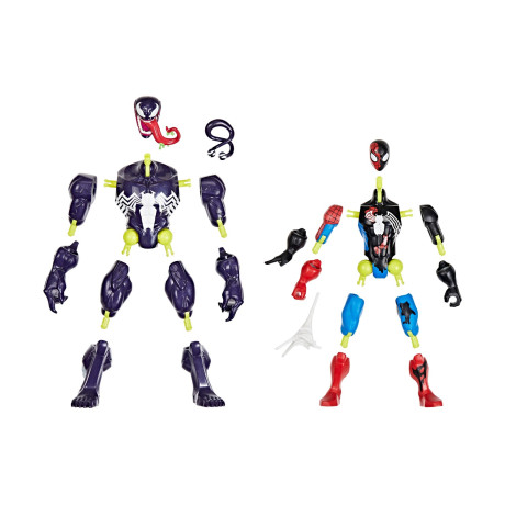 Hasbro Marvel Venonversus: Mixmashers - Venom vs. Venomized Spider-man Action Figures (F9194)