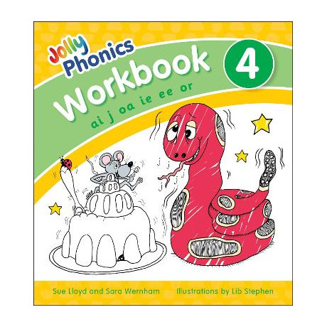 Jolly Phonics Workbook 4: in Precursive Letters (British English Edition) pb