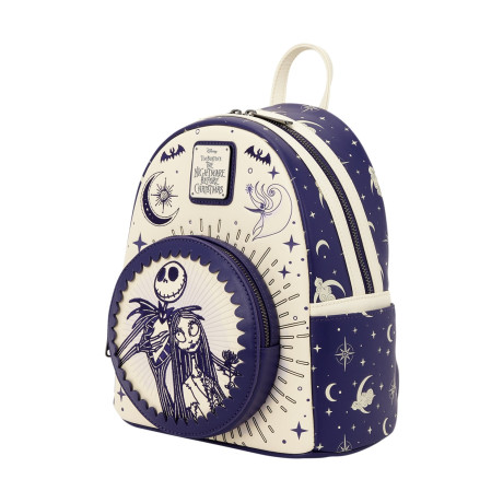 Loungefly Disney: the Nightmare Before Christmas - Jack Skellington & Sally Night sky Mini Backpack (Wdbk4489)