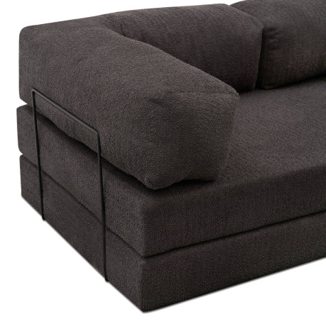 Καναπές - Κρεβάτι Comfort Megapap Τριθέσιος Υφασμάτινος Χρώμα Ανθρακί 190x95x75εκ.