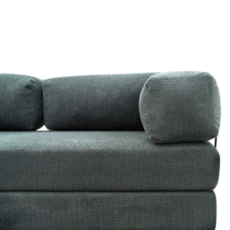 Καναπές - Κρεβάτι Comfort Megapap Τριθέσιος Υφασμάτινος Χρώμα Μέντα 190x95x75εκ.