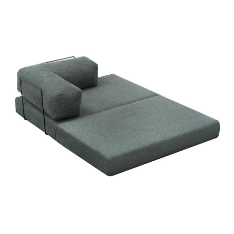 Καναπές - Κρεβάτι Comfort Megapap Διθέσιος Υφασμάτινος Χρώμα Μέντα 140x95x75εκ.