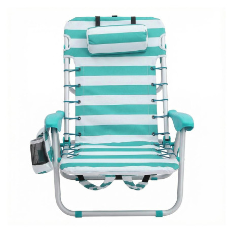 Songmics Beach Chair White/green 68x63x75cm (Gcb62jw) (Snggcb62jw)