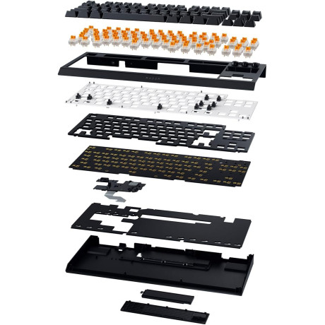 Razer Blackwidow v4 tkl Hyperspeed uk Layout - rgb Wireless hot-Swap Keyboard - Orange Tactile Switc