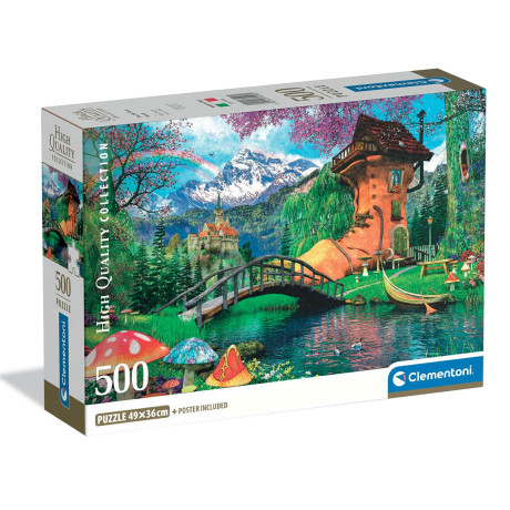 Clementoni Παζλ High Quality Collection Σπίτι Σε Σχήμα Παπουτσιού 500 τμχ - Compact Box