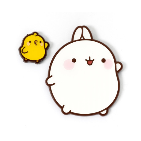 Carat Shop Molang - Molang and piu piu pin Badge (Mlpb0128)