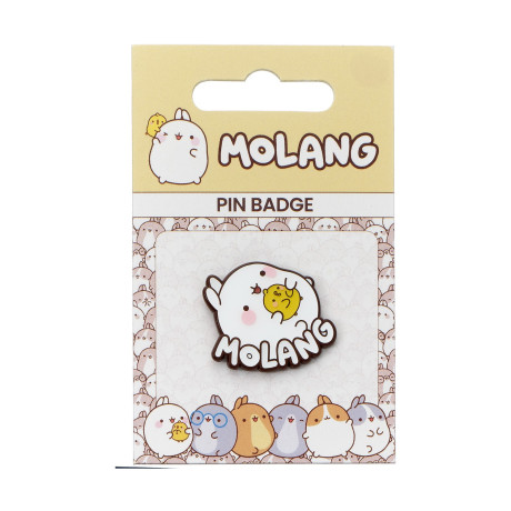 Carat Shop Molang - Molang and piu piu Logo pin Badge (Mlpb0129)