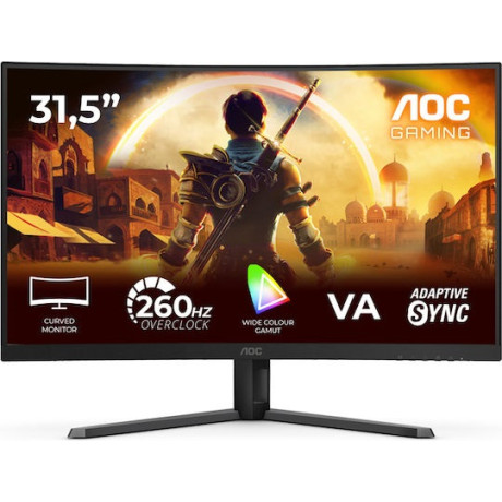 Aoc va hdr Curved Gaming Monitor 31.5" (C32g42ze) (Aocc32g42ze)