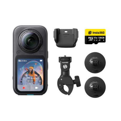 Insta360 x6 Motorcycle Bundle - 8k, 1" Sensors, Triple ai Chip, Oled Display, 360 Action Camera