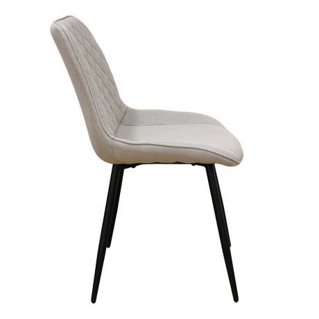 ALESIA L. BEIGE ΥΦΑΣΜΑ ΚΑΡΕΚΛΑ ΜΕΤΑΛΛΙΚΗ 50X59X86εκ.