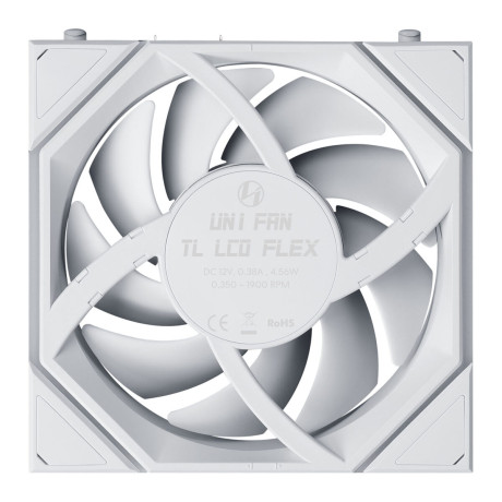 Lian li uni fan tl-lcd Flex Wireless 120 White (1pc) Case fan - no Controller Included