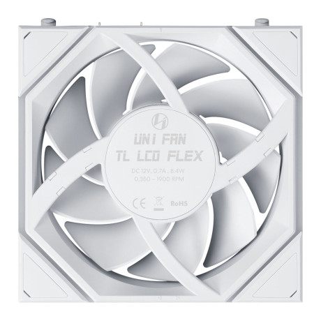 Lian li uni fan tl lcd Flex Reversal White Wireless 120 (1pc) Case fan - no Controller Included