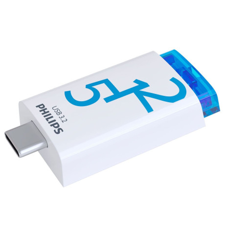 Philips usb 3.2 Flash Drive 512gb Click Series usb-c (Fm51fd175b/00) (Phifm51fd175b-00)