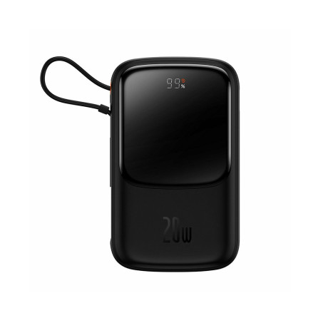 Baseus Qpow pro Power Bank 10000mah 20w με Θύρα usb-a και Θύρα usb-c Power Delivery / Quick Charge 3.0 Μαύρο (Ppqd020001) (Basppqd020001)