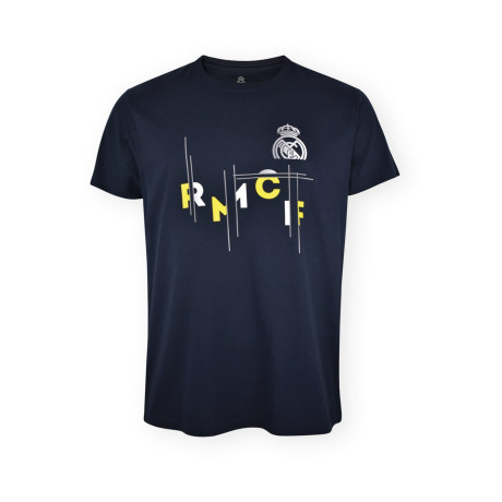 Real Madrid cf Official t-Shirt – Navy 'rmcf' Graphic Print – Size m (Rm1ce113)