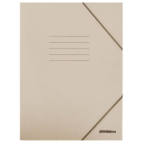 Ντοσιέ Πρεσπάν με Λάστιχο και Αυτιά Premium 25x35 εκ Μπεζ SP-36598742PN