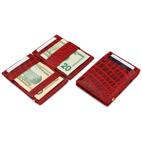 Garzini Essenziale Magic Wallet Croco Burgundy