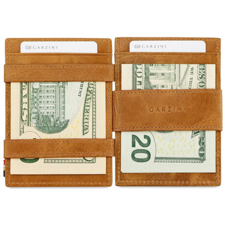 Garzini Essenziale Magic Coin Wallet Brushed Cognac