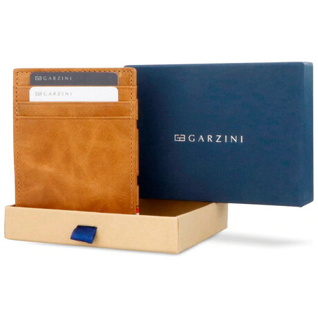 Garzini Essenziale Magic Coin Wallet Brushed Cognac