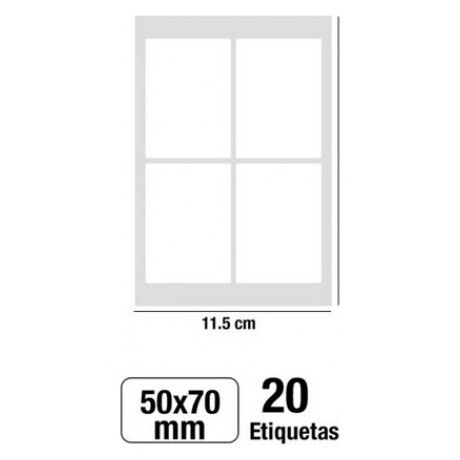 Αυτοκόλλητες Ετικέτες MP 50x70mm 20 Ετικέτες PN151-33