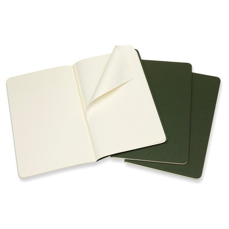 Moleskine Plain Cahier L Myrtle Green set 3pcs