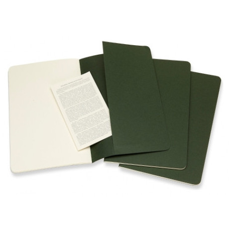 Moleskine Plain Cahier L Myrtle Green set 3pcs