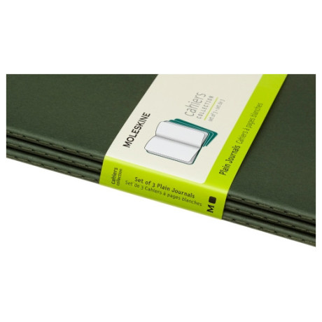 Moleskine Plain Cahier L Myrtle Green set 3pcs