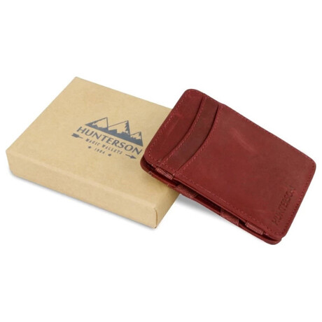 Hunterson Magic Coin Wallet RFID Burgundy HU-MW-CP1-RFID-BUR