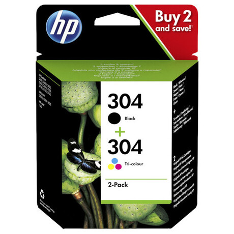 Μελάνι Inkjet hp 304 – 2-pack Black-Tri color (3JB05AE)