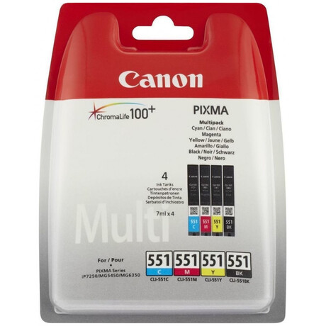 Μελάνι Inkjet Canon cli-551 C/m/y/bk Multipack (6509B009)