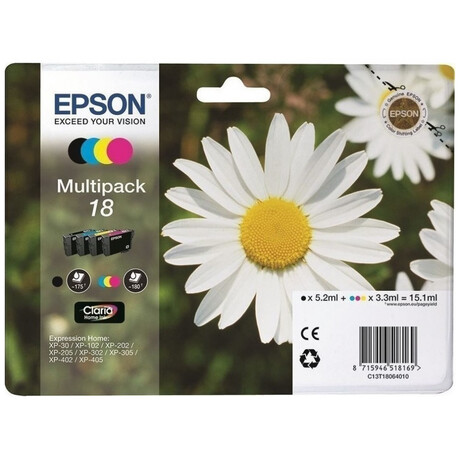 Μελάνι Inkjet Epson 18 Multipack Color (C13T180640)