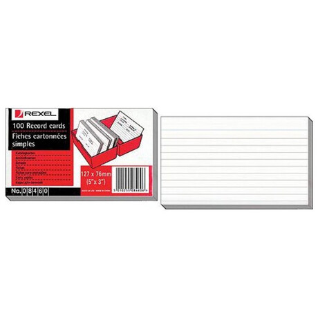 Καρτέλες Ριγέ Rexel 127x76mm 100τμχ  8460