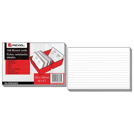 Καρτέλες Ριγέ Rexel 102x152mm 100τμχ  8465
