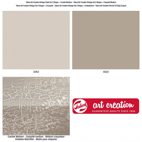 Χρώμα Κιμωλίας Art Creation Royal Talens Vintage Chalk Paint Set Beiges 2 x 100 ml + Crackle Medium
