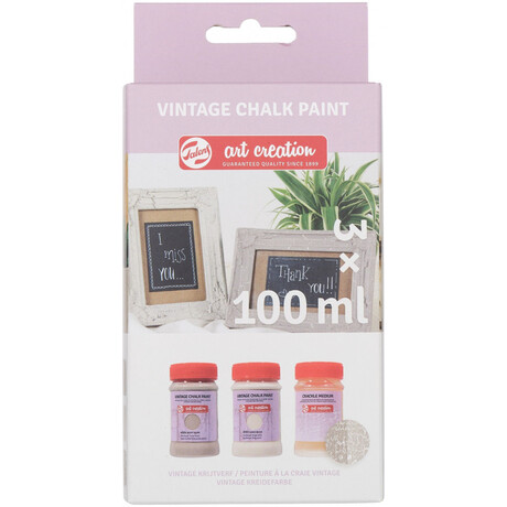 Χρώμα Κιμωλίας Art Creation Royal Talens Vintage Chalk Paint Set Beiges 2 x 100 ml + Crackle Medium