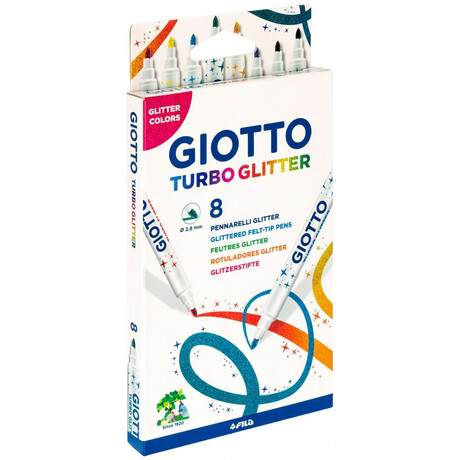 Μαρκαδόροι Giotto Glitter 8 χρωμάτων