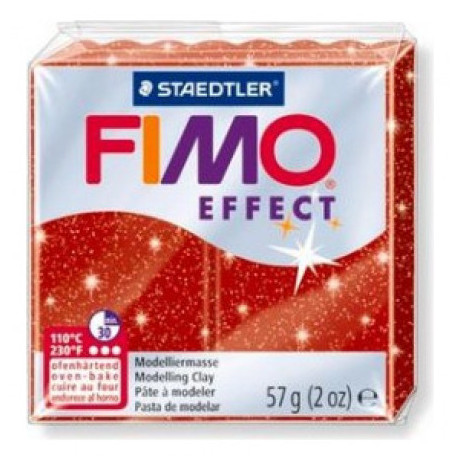Πηλός Fimo "Effect" Glitter Red 57gr 8020-202