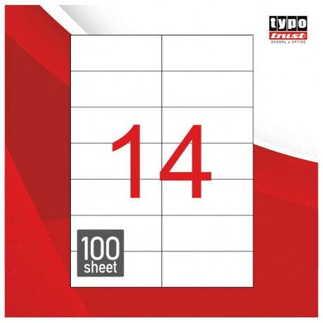 Ετικέτες TYPOTRUST 100 ΦΥΛΛΑ 105 Χ 42,69 mm (1400 ετικ)