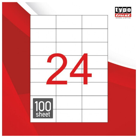 Ετικέτες TYPOTRUST 100 ΦΥΛΛΑ 70 Χ 37,12 mm (2400 ετικ)